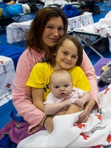 Family Affected by Hurricane Sandy.